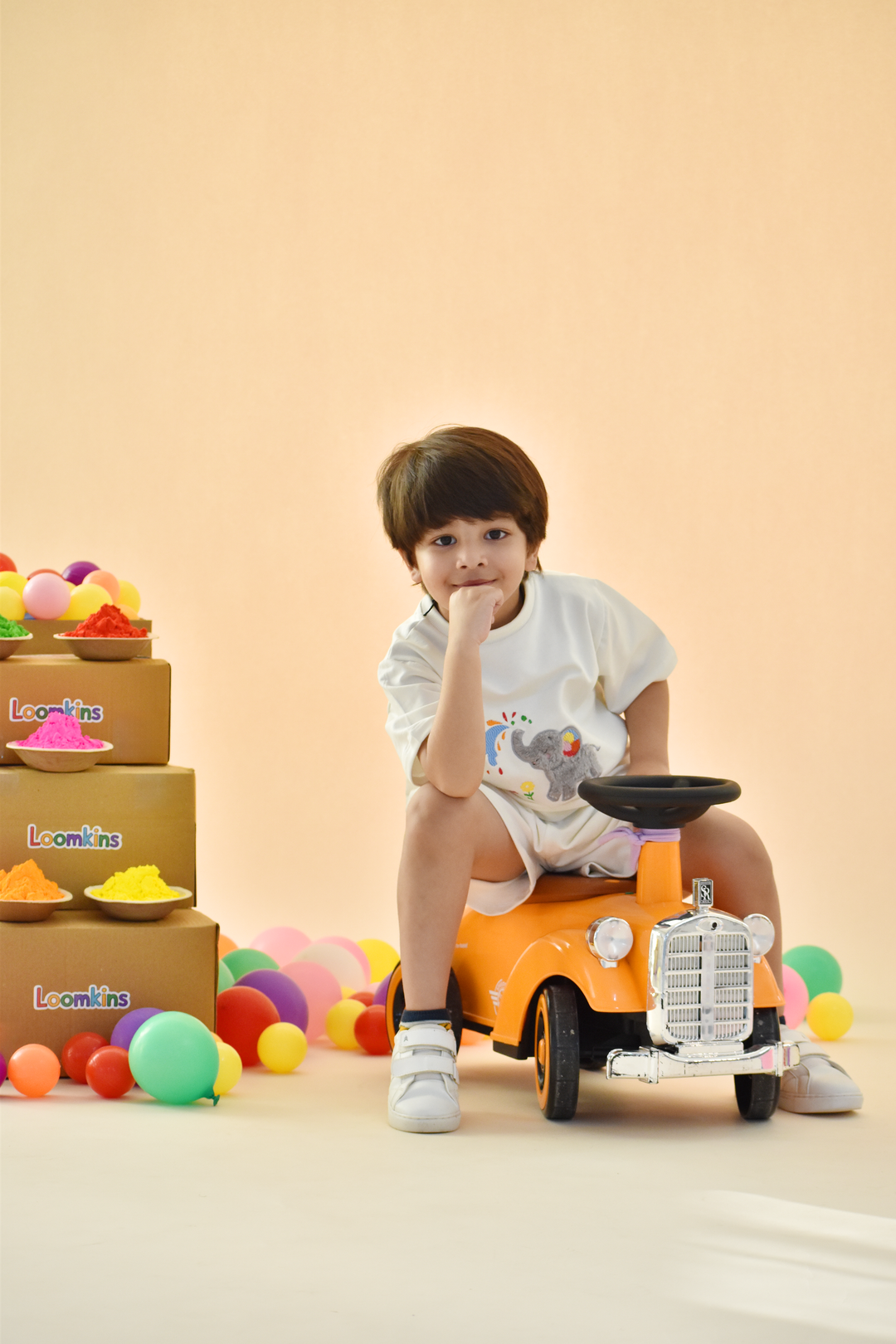 Holi Splash of Joy - Elephant Snuggle Set (Toy & Sack Bag included)