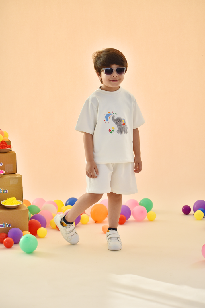 Holi Splash of Joy - Elephant Snuggle Set (Toy & Sack Bag included)