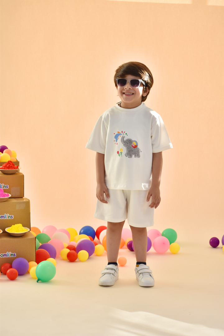 Holi Splash of Joy - Elephant Snuggle Set (Toy & Sack Bag included)