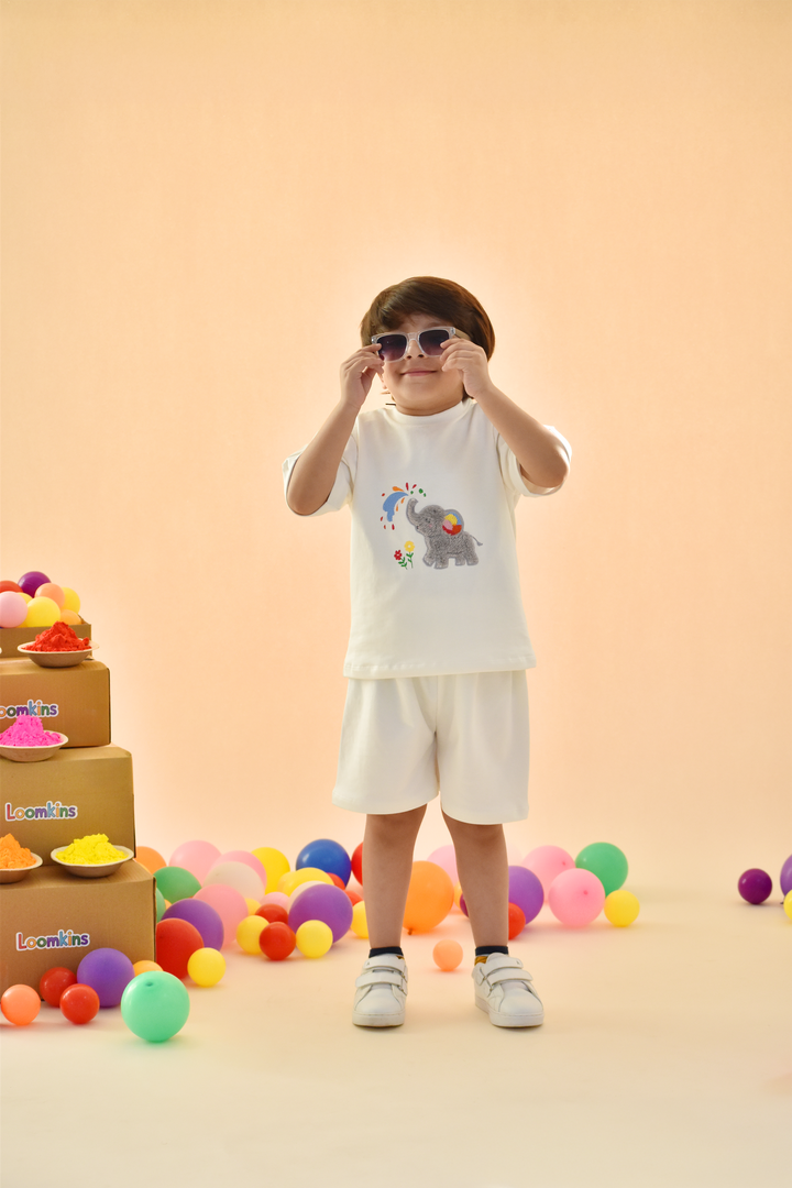 Holi Splash of Joy - Elephant Snuggle Set (Toy & Sack Bag included)