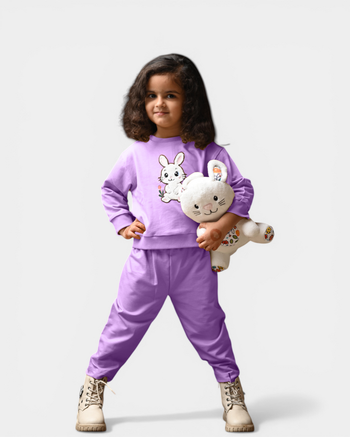 Bunny Hop Rabbit Snuggle Set - Lavender