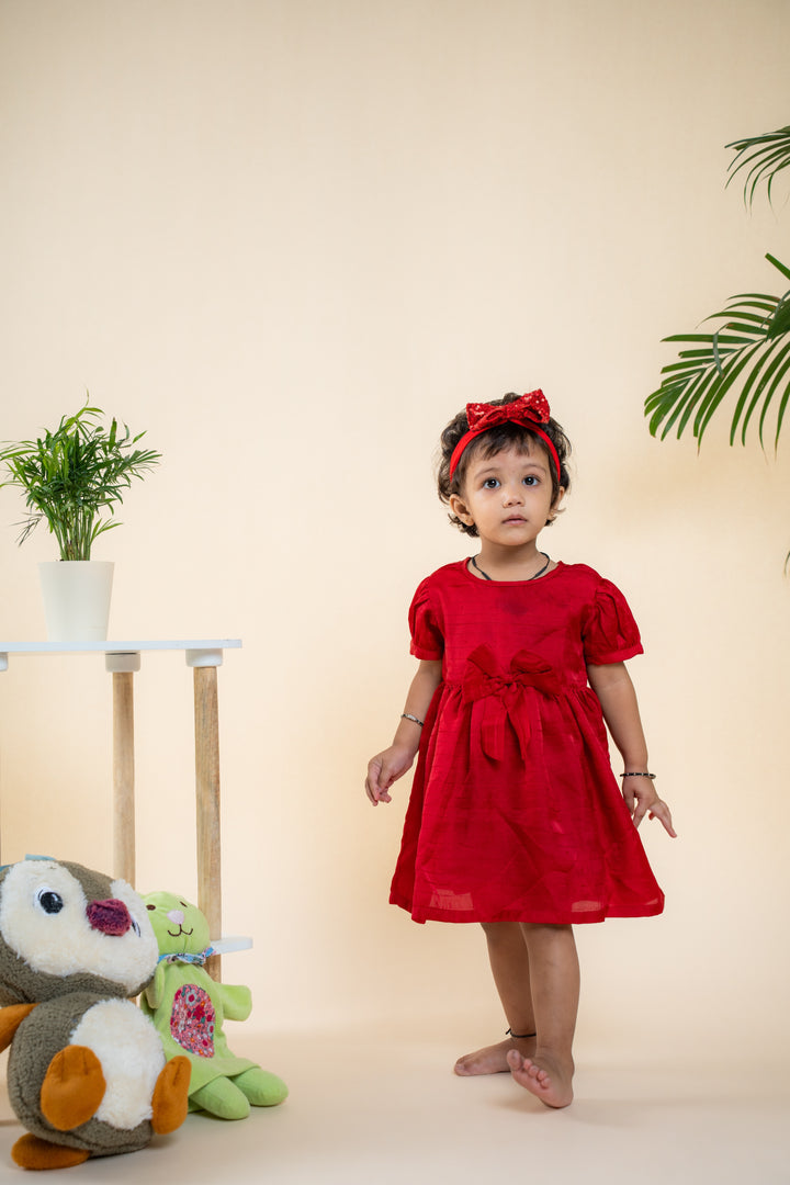 Crimson Bow Dress