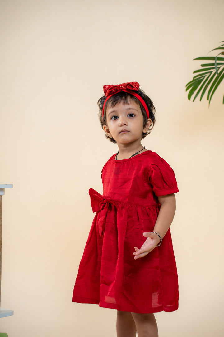 Crimson Bow Dress