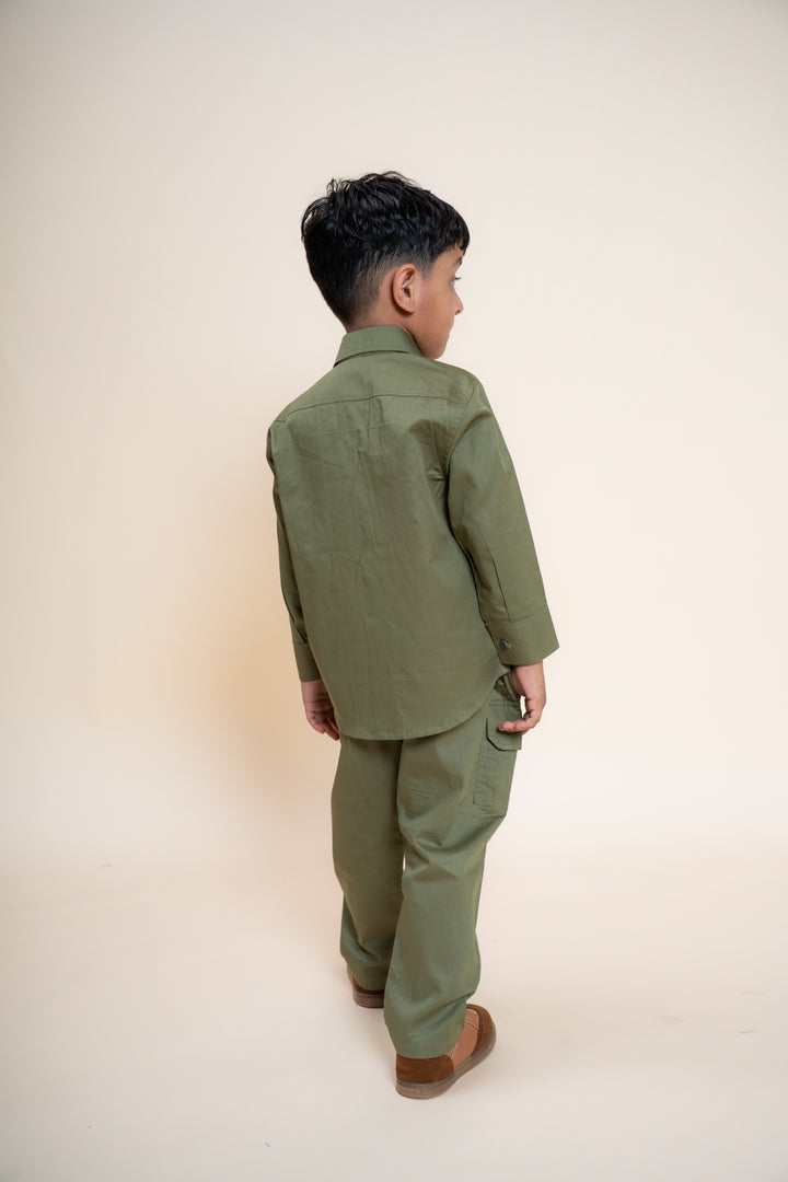 Explorer Cargo Shirt - Olive Green