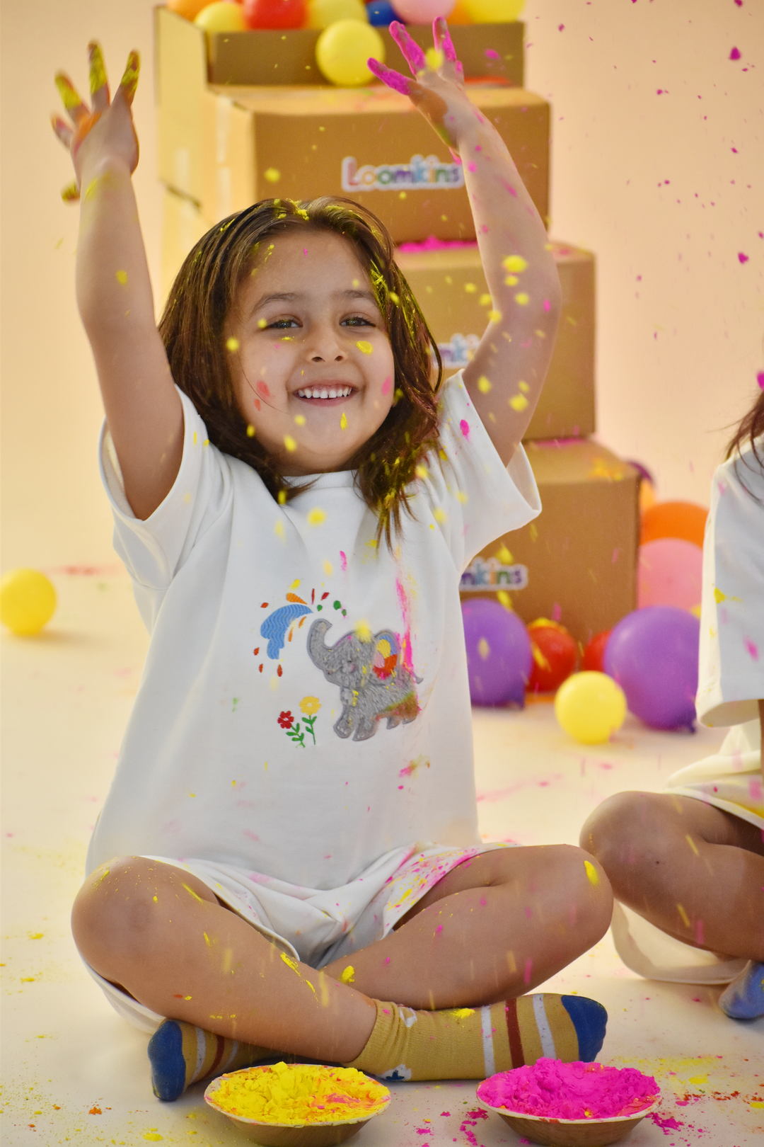 Holi Splash of Joy - Elephant Snuggle Set (Toy & Sack Bag included)