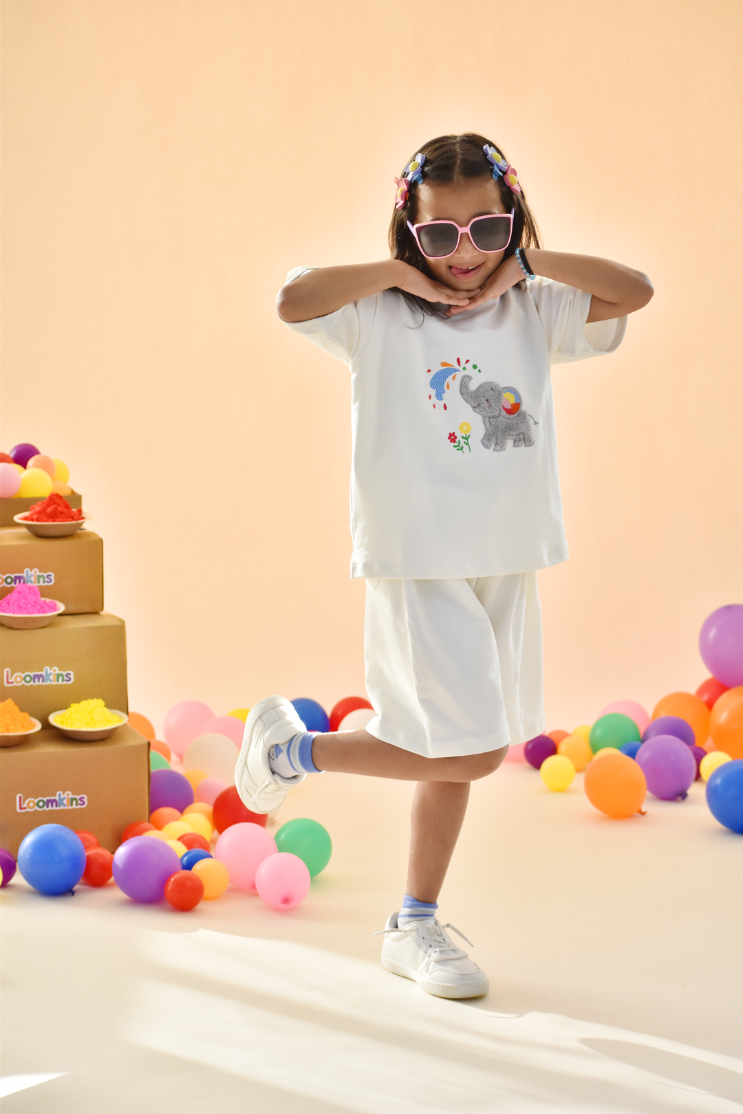 Holi Splash of Joy - Elephant Snuggle Set (Toy & Sack Bag included)