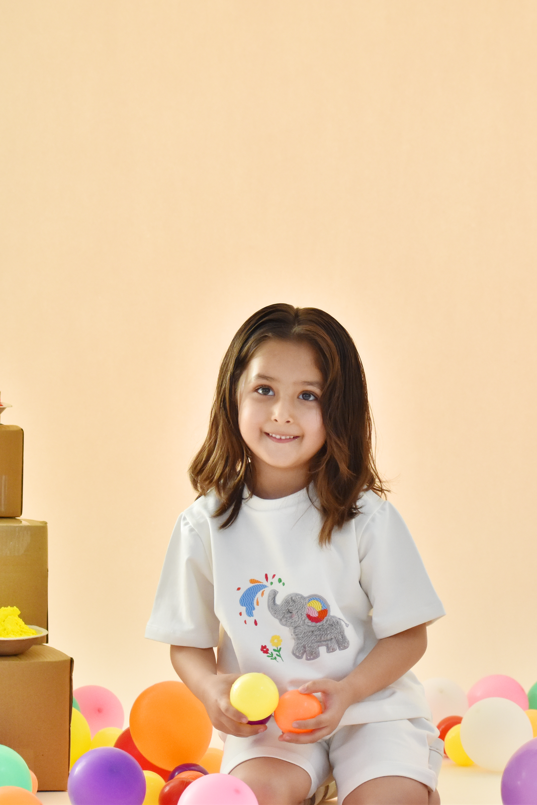 Holi Splash of Joy - Elephant Snuggle Set (Toy & Sack Bag included)