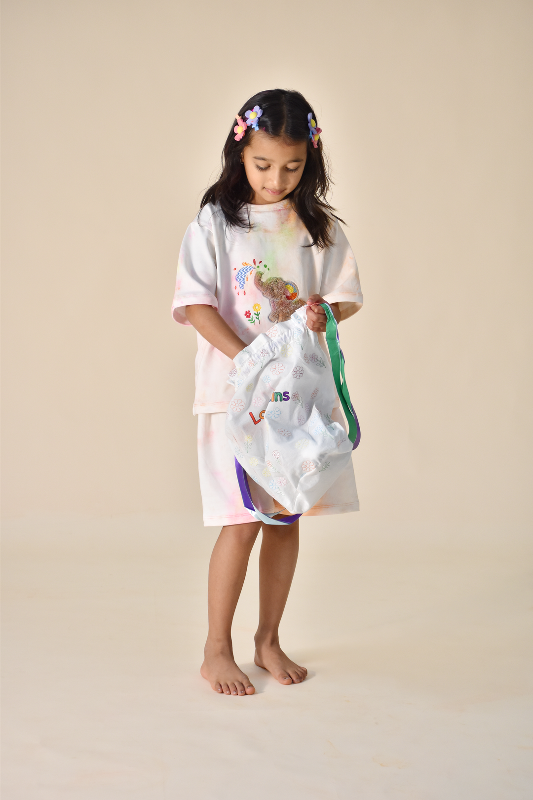 Holi Splash of Joy - Elephant Snuggle Set (Toy & Sack Bag included)