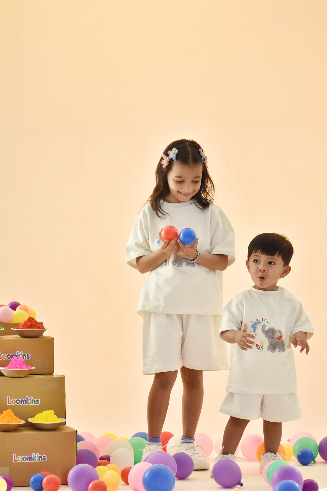 Holi Splash of Joy - Elephant Snuggle Set (Toy & Sack Bag included)