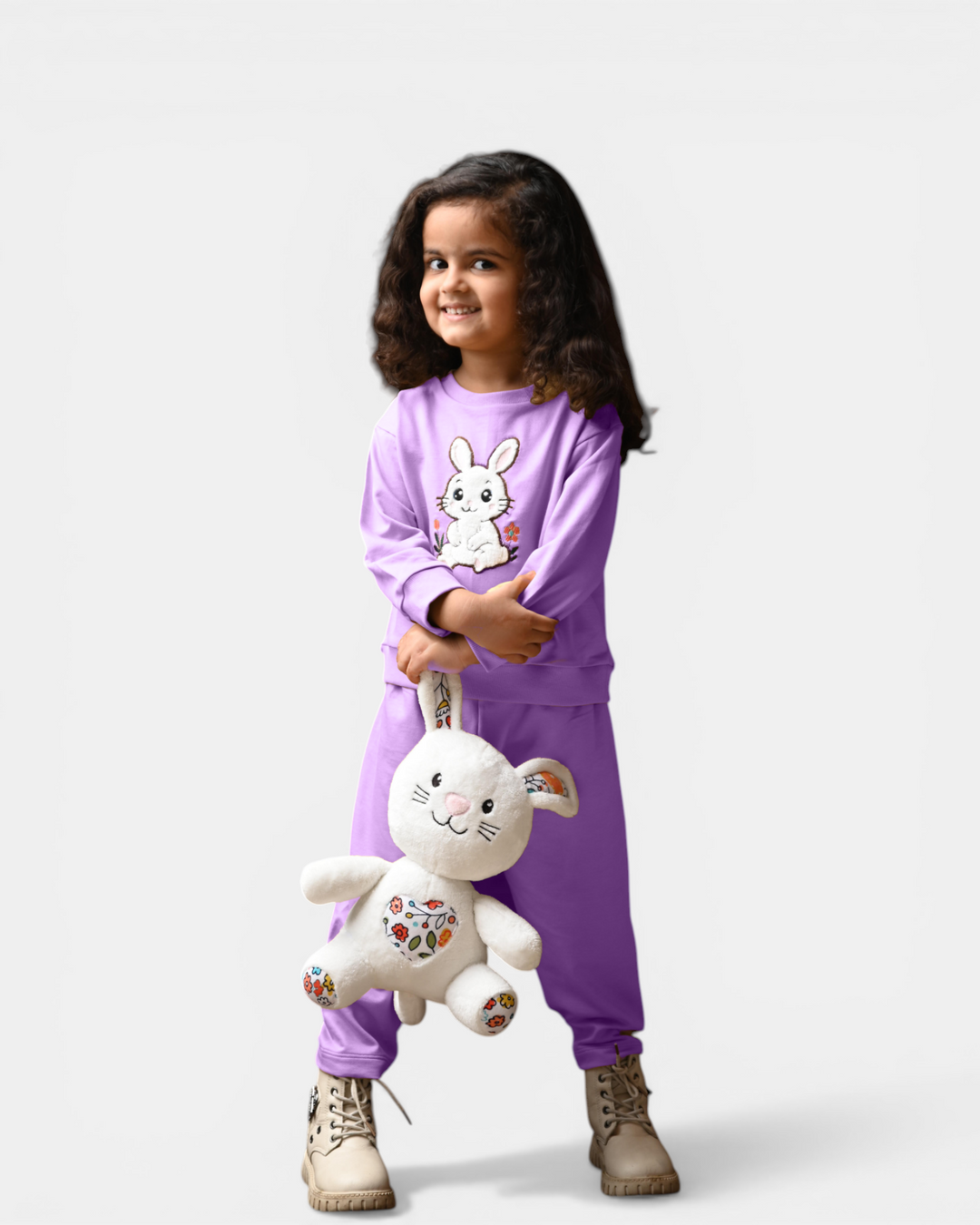 Bunny Hop Rabbit Snuggle Set - Lavender