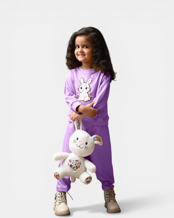 Bunny Hop Rabbit Snuggle Set - Lavender