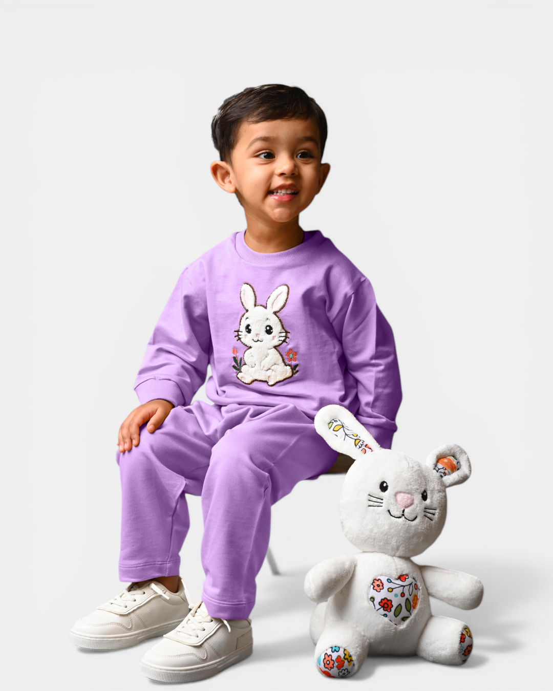 Bunny Hop Rabbit Snuggle Set - Lavender
