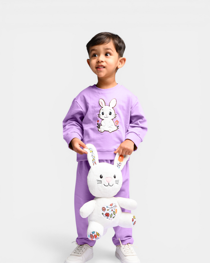 Bunny Hop Rabbit Snuggle Set - Lavender