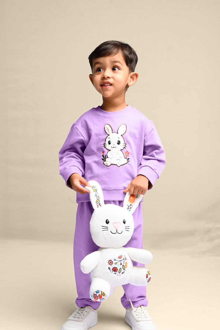 Bunny Hop Rabbit Snuggle Set - Lavender (Toy included)