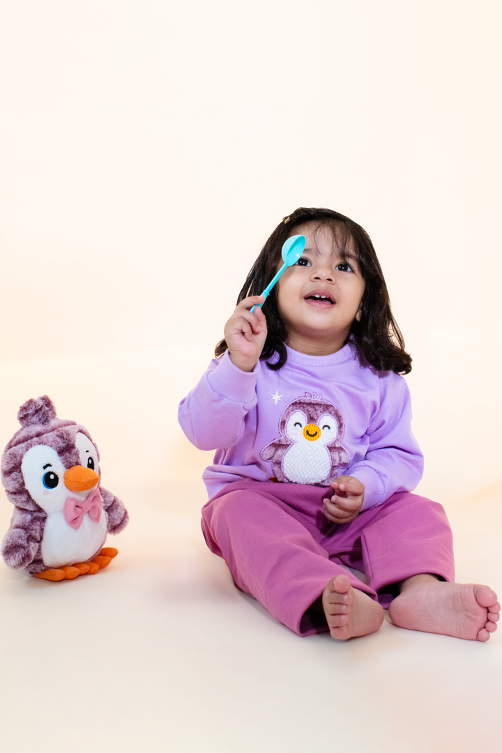 Purple Mist Penguin Snuggle Set (Toy included)