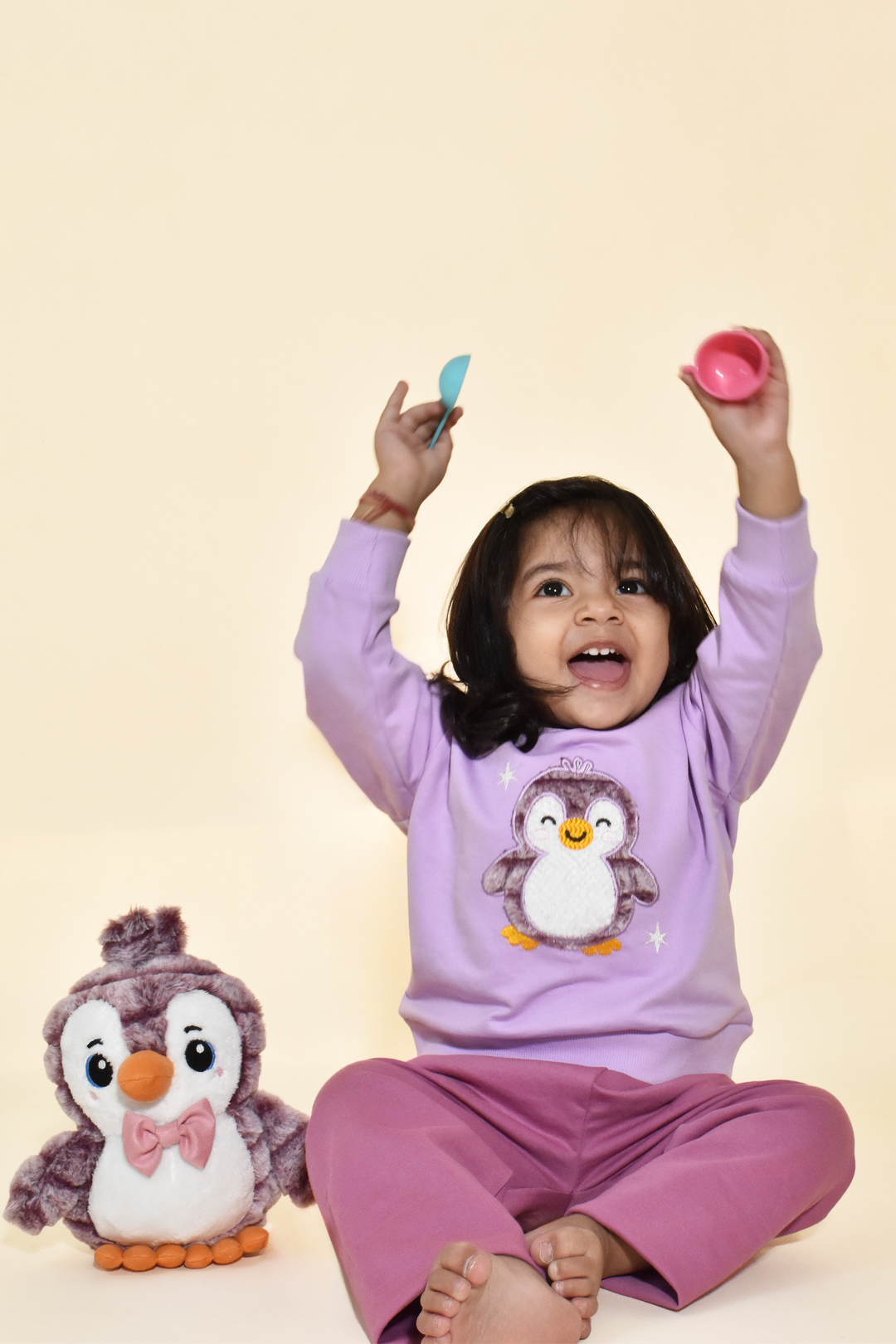 Purple Mist Penguin Snuggle Set (Toy included)