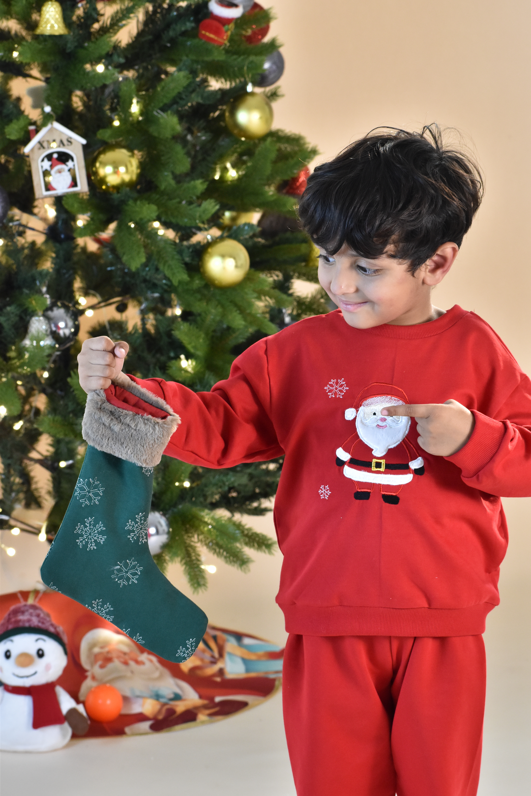 Christmas Santa Snuggle Set (Toy & Christmas Stocking included)