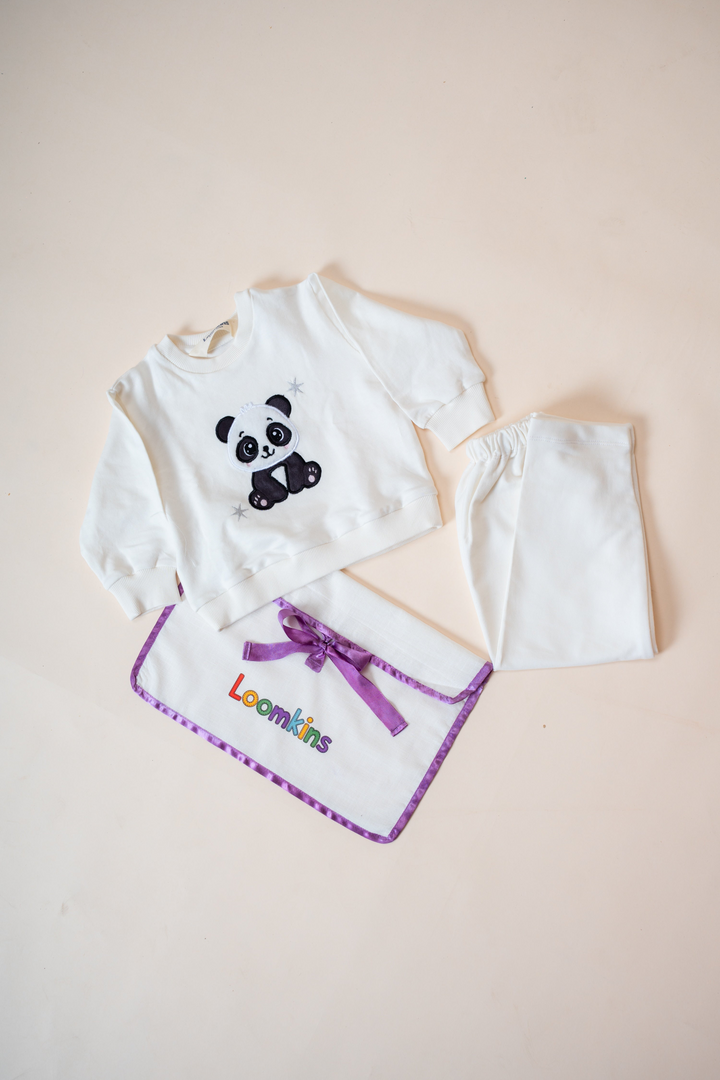 Snowy Paws Panda Snuggle Set (Toy included)
