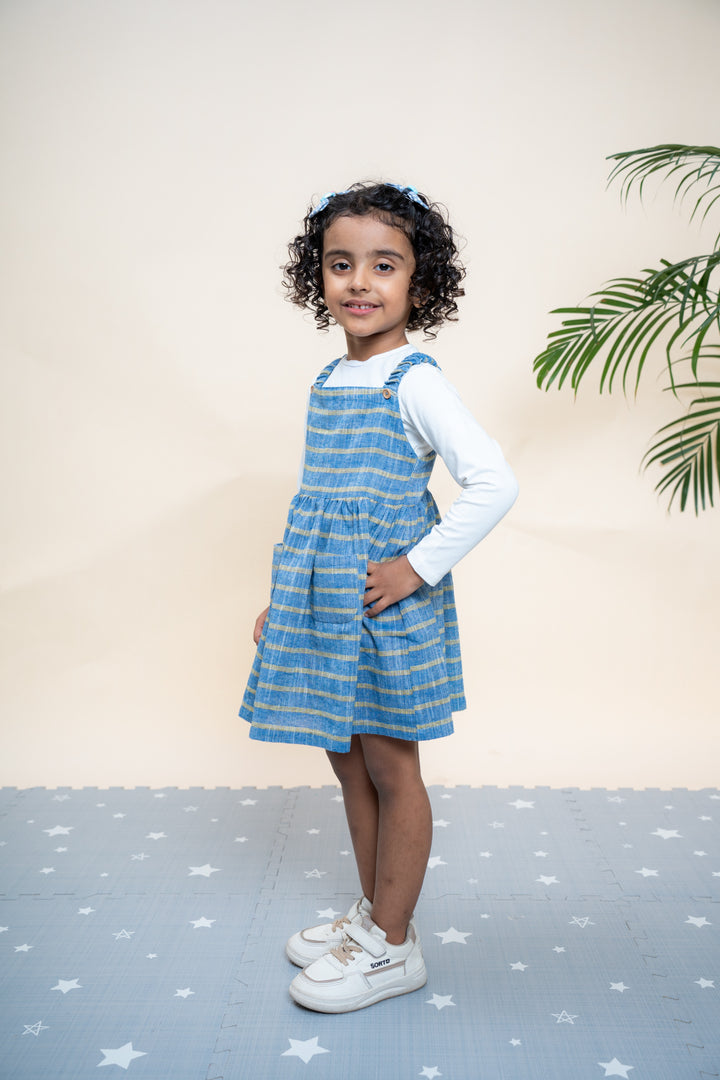 Sunbeam Stripes Dress with Cream T-shirt