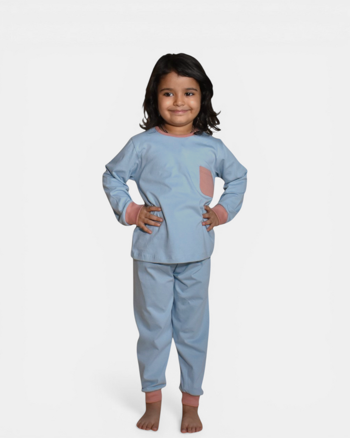 Sky Snuggle – Soft Basics Night Suit ☁️