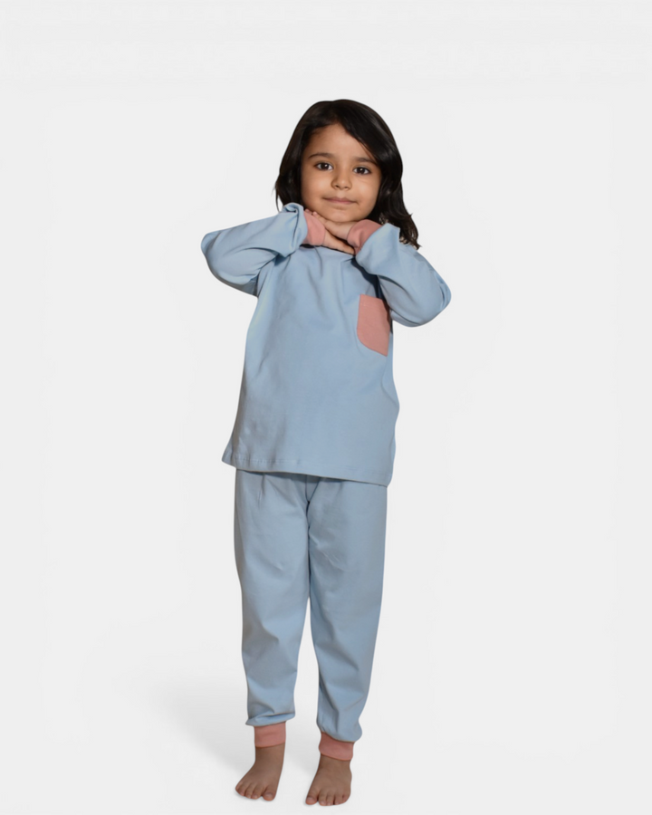 Sky Snuggle – Soft Basics Night Suit ☁️