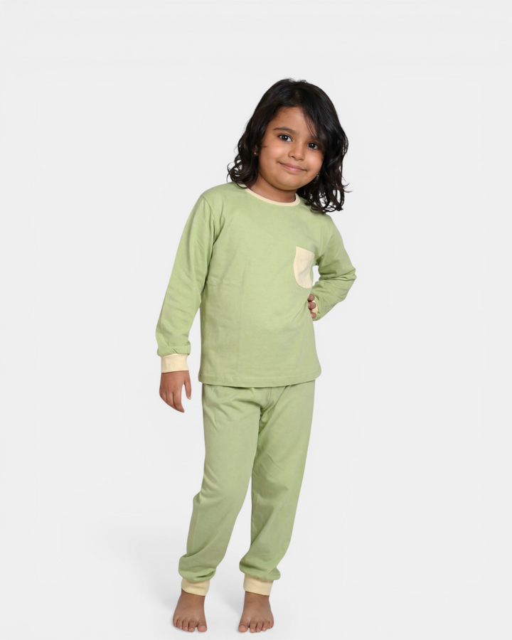 Meadow Mist – Soft Basics Night Suit 🌿