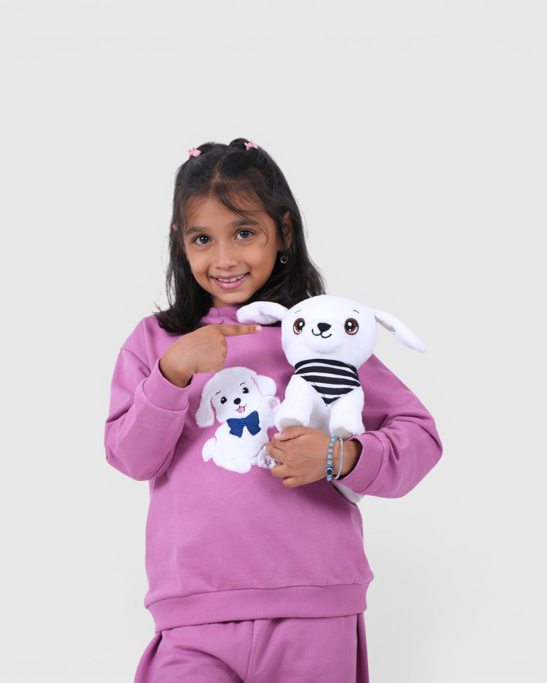 🤍 Kippy the White Dog - Full-length Snuggle Set