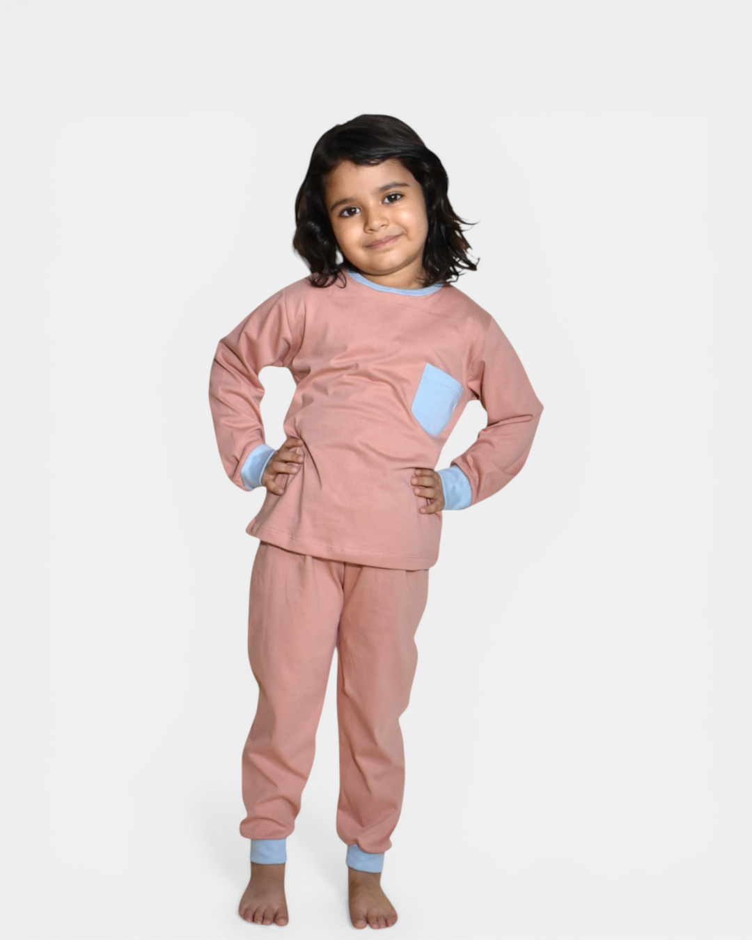 Blush Breeze – Soft Basics Night Suit 🌸