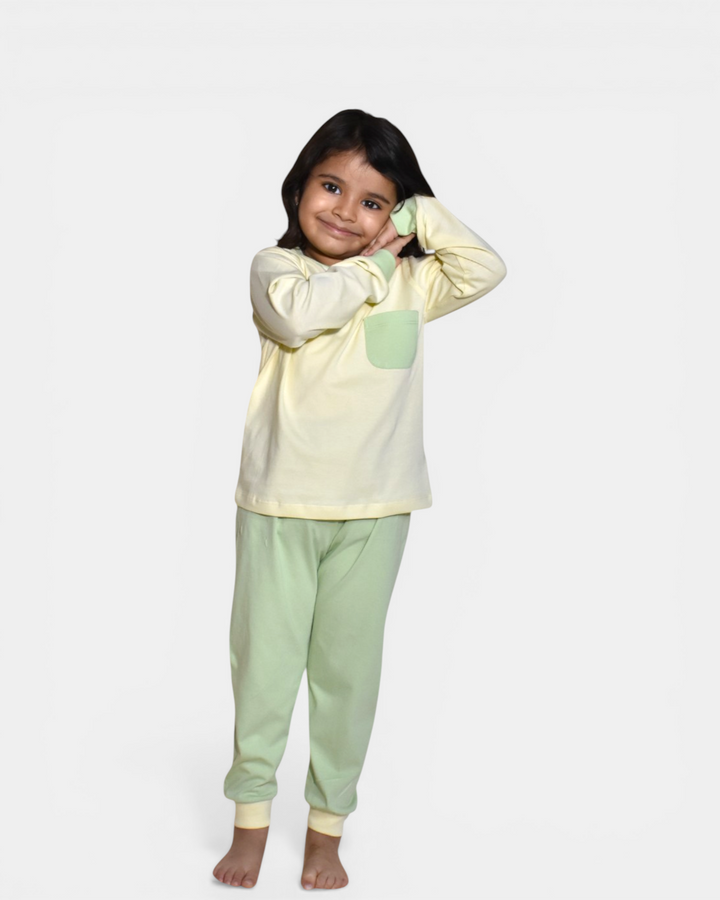 Morning Glow – Soft Basics Night Suit 🌼