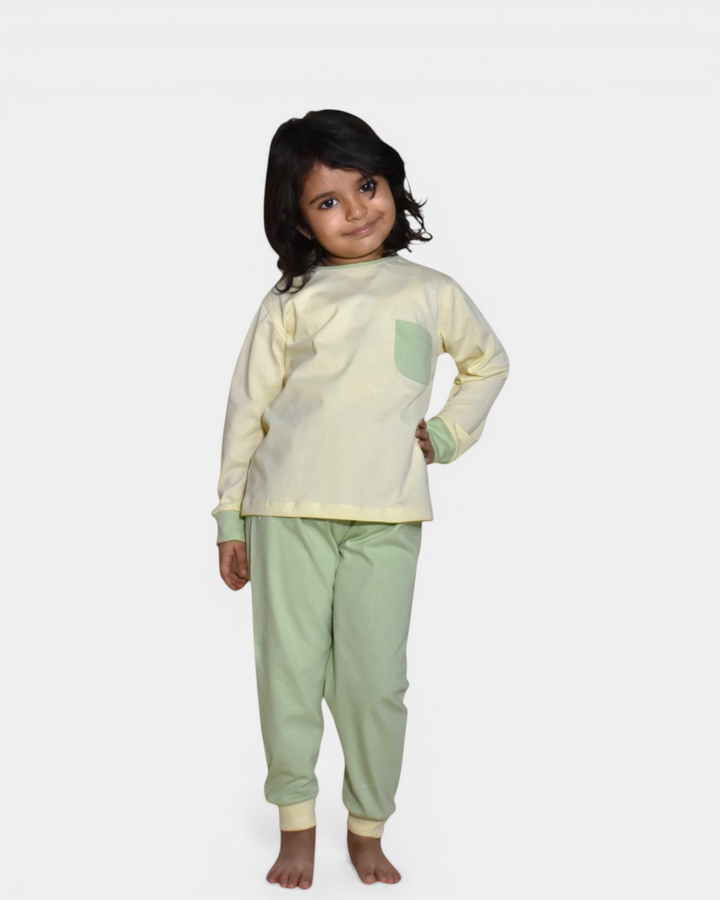 Morning Glow – Soft Basics Night Suit 🌼